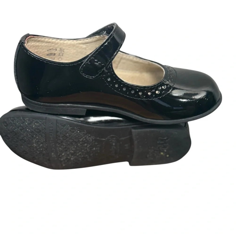 FootMates Emma Black patent leather Kids Mary Jane Shoes